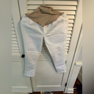 Maternity white jeans